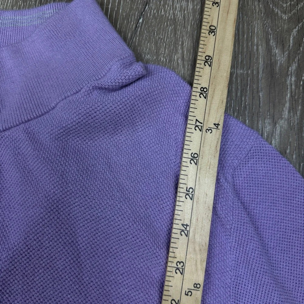 Tommy Bahama Mens Purple Coolmax Cotton Quarter Zip Sweater Knit Pullover 3XL
